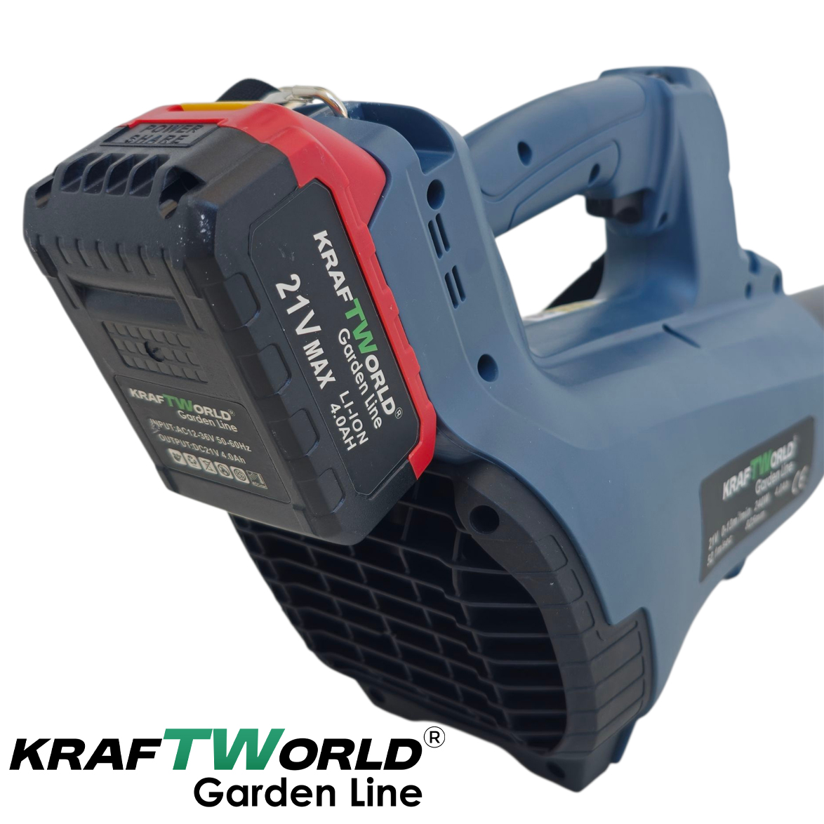 Акумулаторна духалка за листа KraftWorld 21V, 2×4Ah батерии Акумулаторни Гайковерти Акумулаторна духалка за листа KraftWorld 21V, 2×4Ah батерии – изглед 11