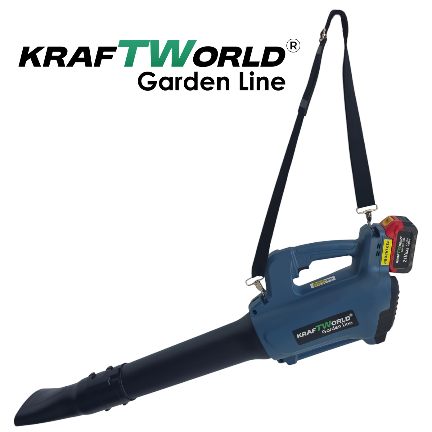 Акумулаторна духалка за листа KraftWorld 21V, 2×4Ah батерии Акумулаторни Гайковерти Акумулаторна духалка за листа KraftWorld 21V, 2×4Ah батерии – изглед 2