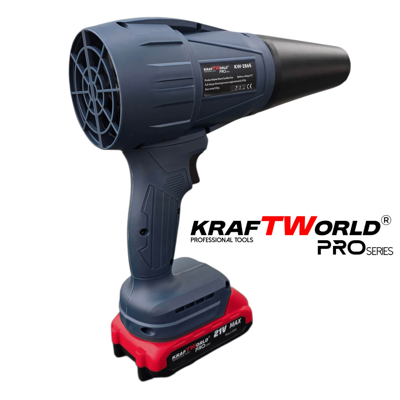 Акумулаторна турбо духалка KraftWorld PRO 21V с 3 приставки Акумулаторни Гайковерти Акумулаторна турбо духалка KraftWorld PRO 21V с 3 приставки – изглед 7