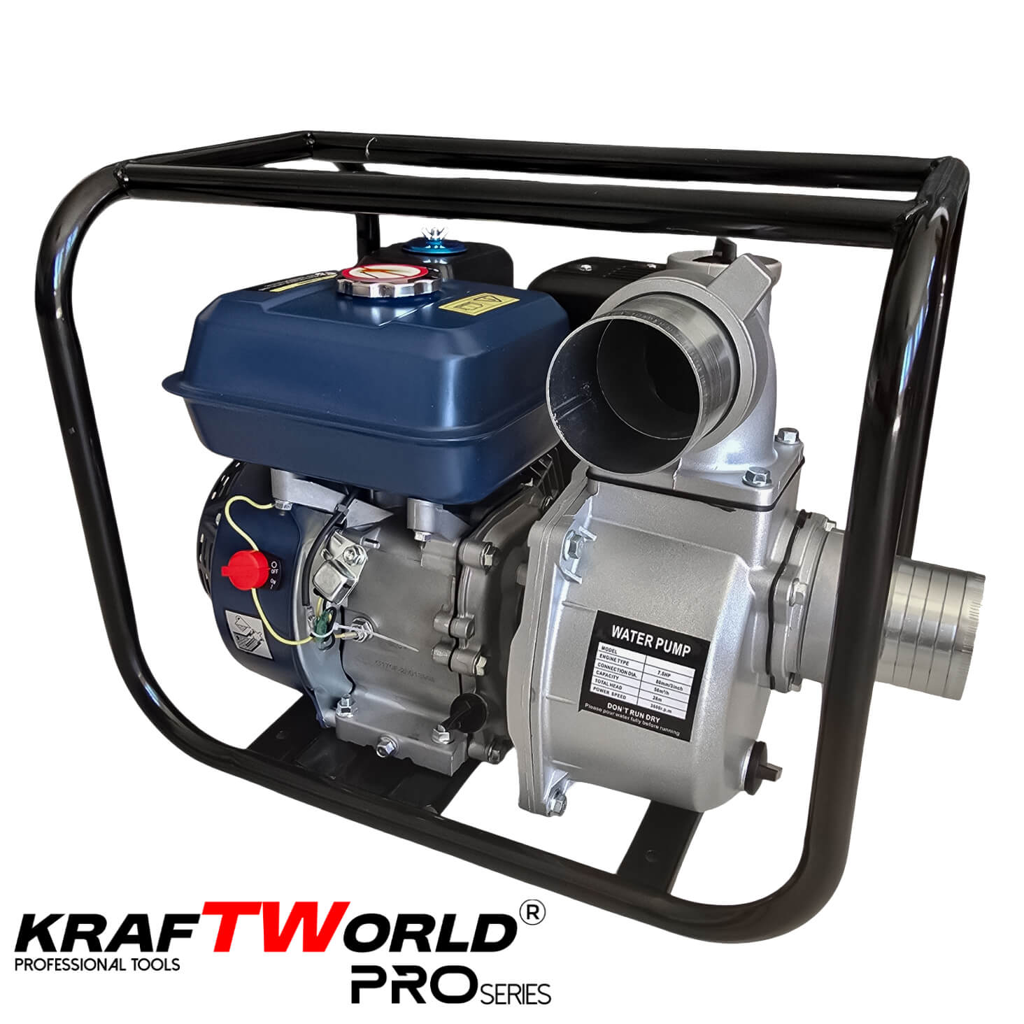 Четиритактова Помпа за Вода KraftWorld PRO – 3 Цола, 7.5 Конски Сили Водни помпи Четиритактова Помпа за Вода KraftWorld PRO – 3 Цола, 7.5 Конски Сили – изглед 6