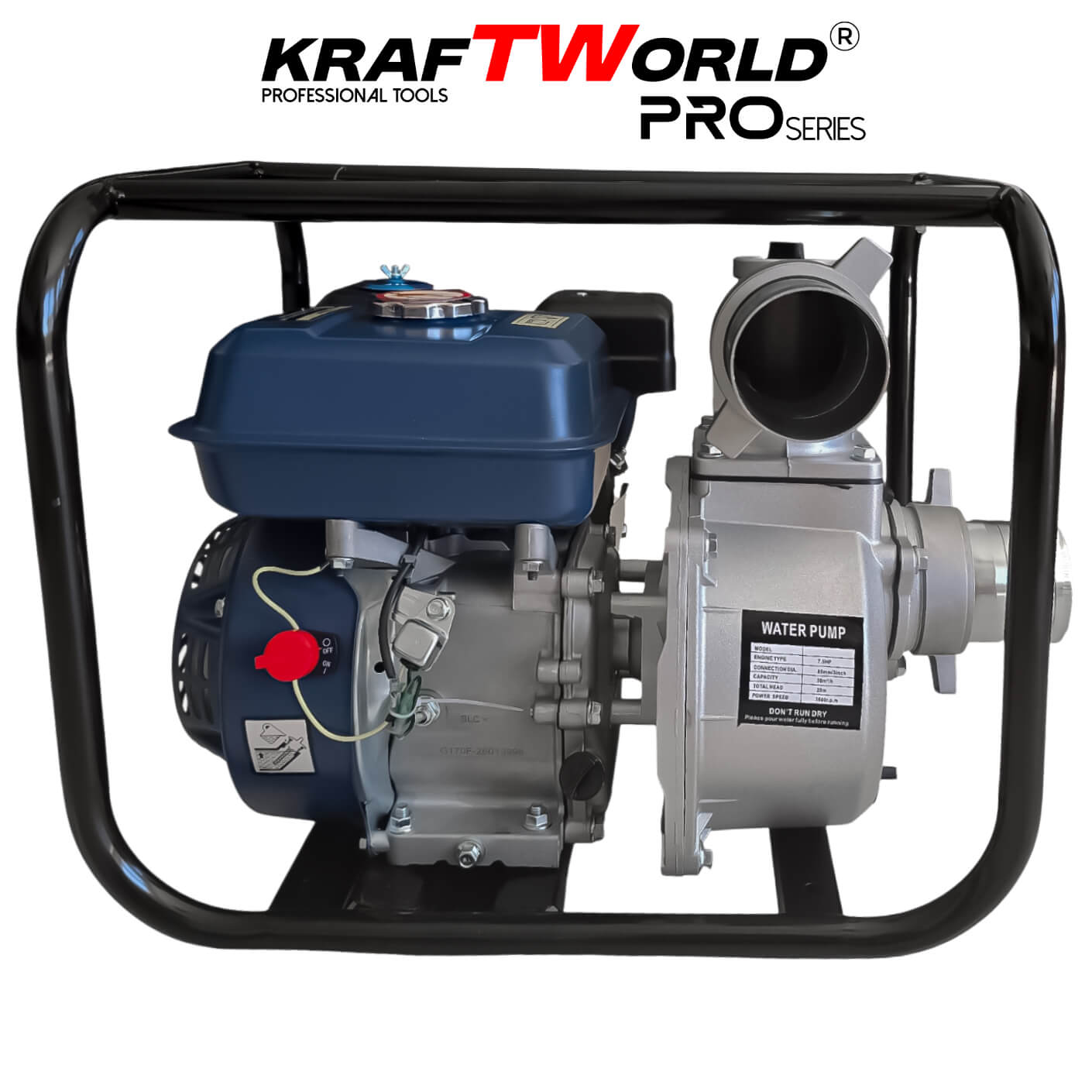 Четиритактова Помпа за Вода KraftWorld PRO – 3 Цола, 7.5 Конски Сили Водни помпи Четиритактова Помпа за Вода KraftWorld PRO – 3 Цола, 7.5 Конски Сили – изглед 7