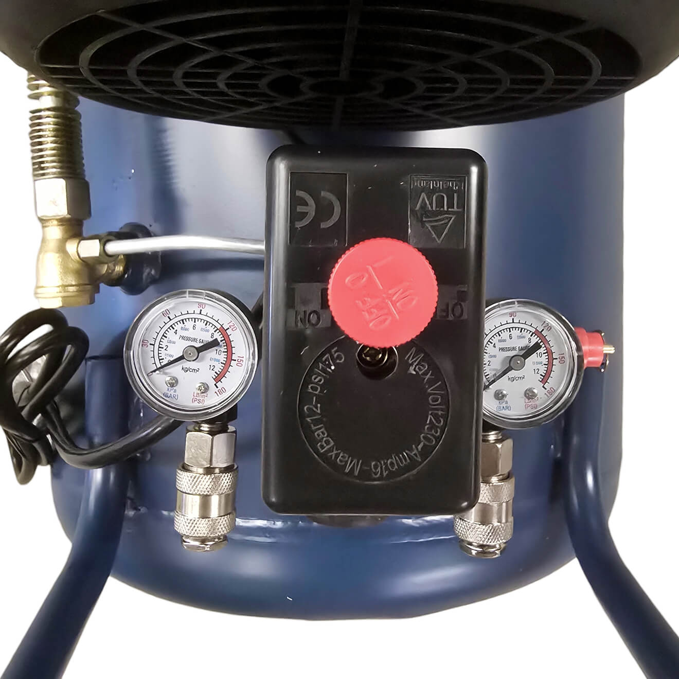 Компресор за въздух 100L KraftWorld с мощен 2200W мотор – 356 л/мин, 8 bar Компресори Компресор за въздух 100L KraftWorld с мощен 2200W мотор – 356 л/мин, 8 bar – изглед 6