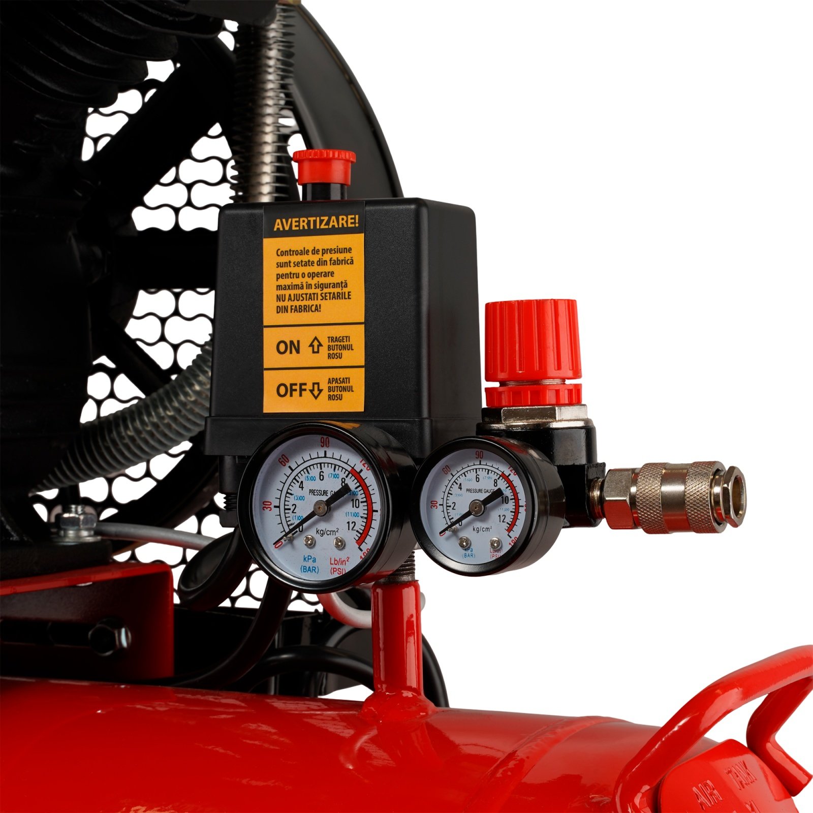 Въздушен компресор 100L ELEPHANT XY2065A-100 – 3 к.с., 8 BAR, 0.33 м³/мин Компресори Въздушен компресор 100L ELEPHANT XY2065A-100 – 3 к.с., 8 BAR, 0.33 м³/мин – изглед 6